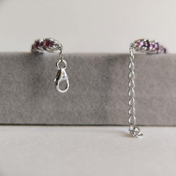 Silver bracelet with ruby 10.845ct