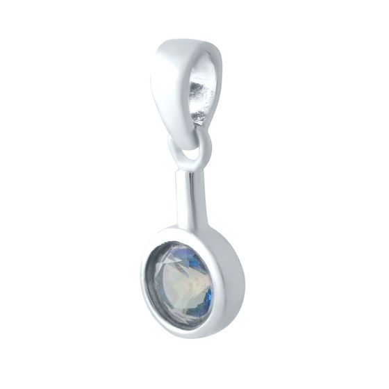 Silver pendant with a 0.783-carat mystic topaz