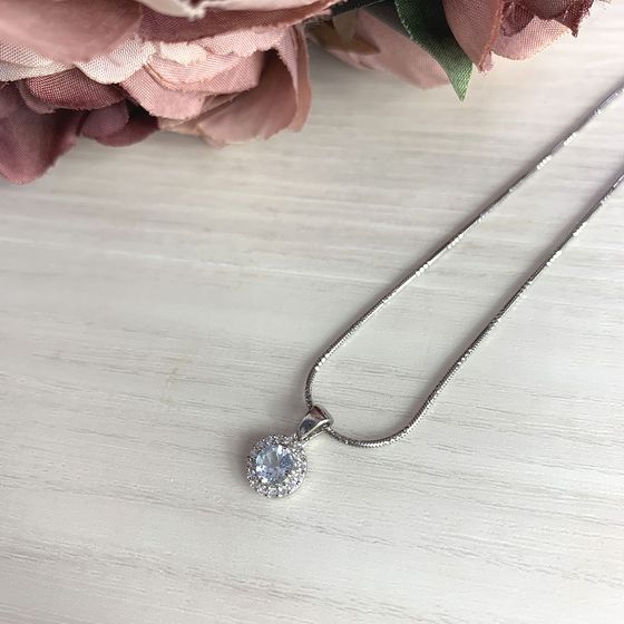 Серебряная подвеска с топазом 0.828ct