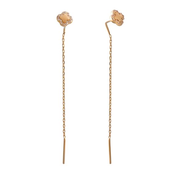 Gold Earrings with 0.34ct Phianites