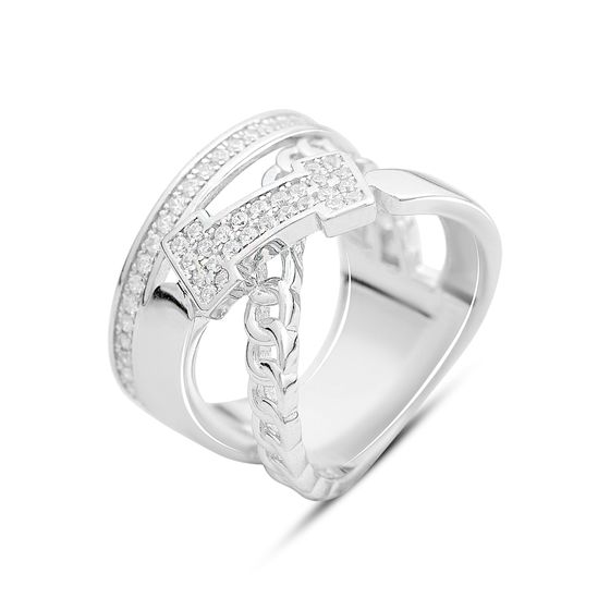 Silver Ring with Fianites