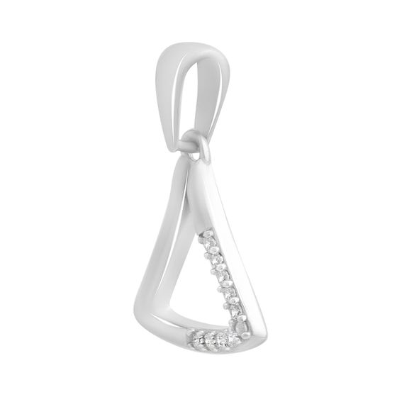 Silver pendant with 0.1ct fianites