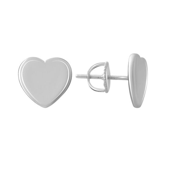 Silver earrings without stones