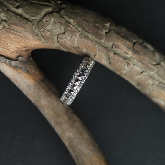 Silver Ring with Fianites