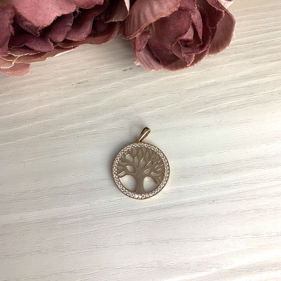 Золота підвіска з фіанітами 0.3ct