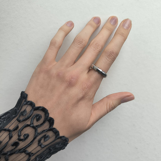 Silver ring without stones