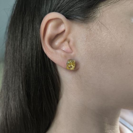 Silver Earrings with Fianites