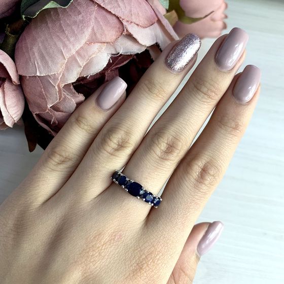 Серебряное кольцо с сапфиром 3.312ct