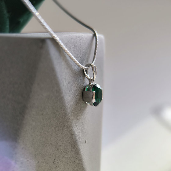 Срібна підвіска із смарагдом nano 0.933ct