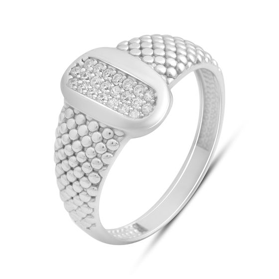 Sterling silver ring with 0.22ct fianites