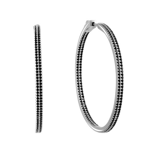 Silver Earrings with Fianites
