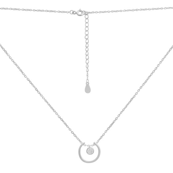 Silver necklace with phianites