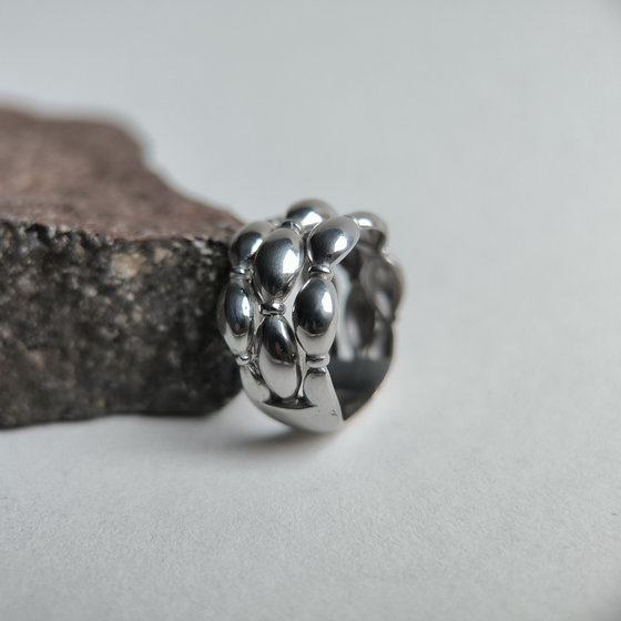 Silver ring without stones