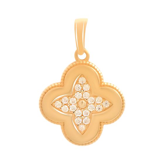 Золота підвіска з фіанітами 0.17ct
