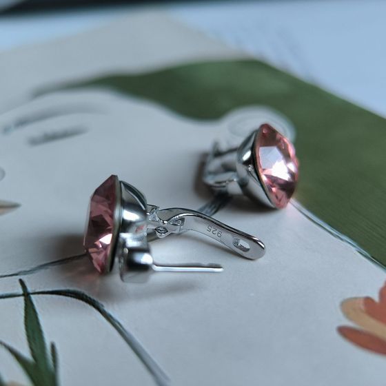 Silver Earrings with Fianites