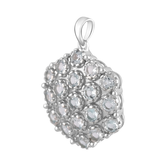 Silver pendant with topaz 6.02ct