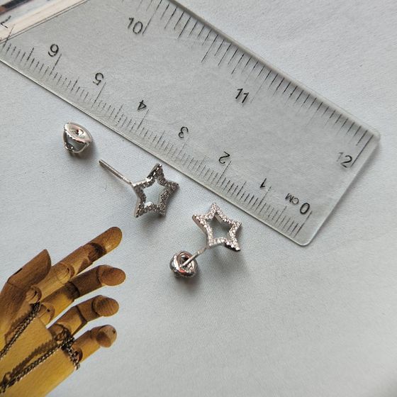 Silver Earrings with Fianites