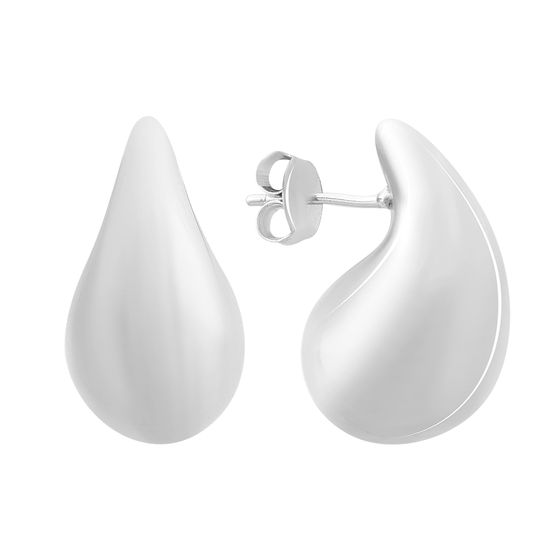 Silver earrings without stones