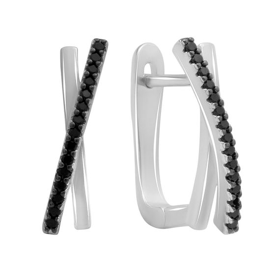 Silver Earrings with Fianites
