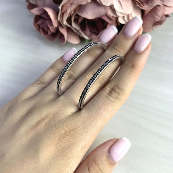 Silver Earrings with Fianites