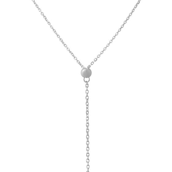 Silver necklace with pearls