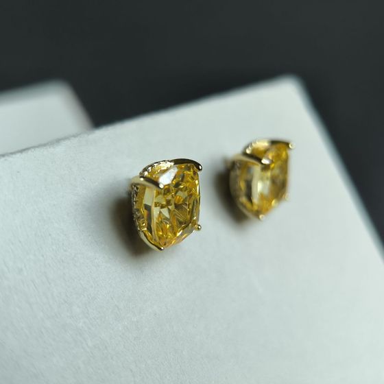 Silver Earrings with Fianites