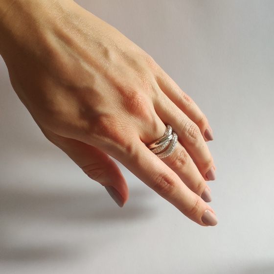 Silver Ring with Fianites