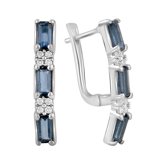 Серебряные серьги с танзанитом nano 2.501ct