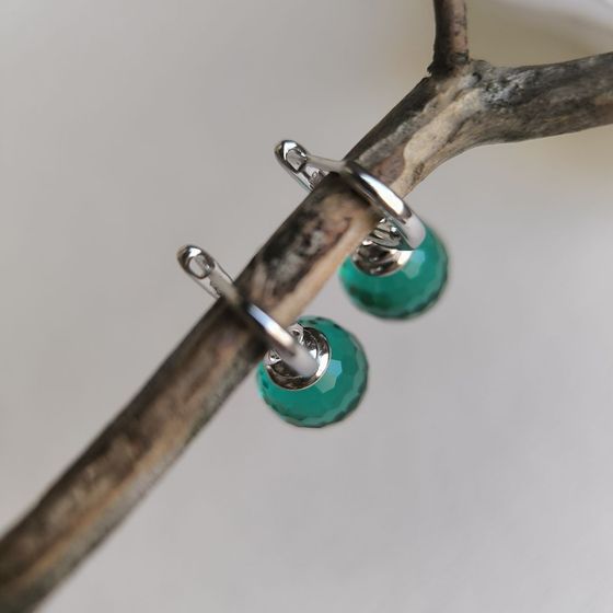 Silver Earrings with Fianites