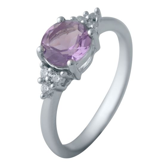 Срібна каблучка з аметистом 1.407ct