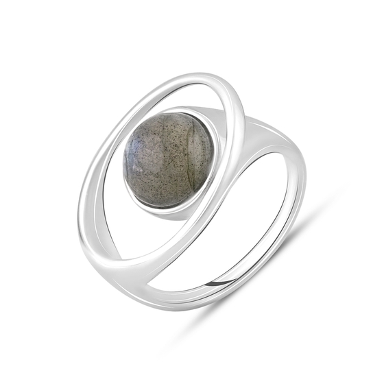 Silver ring with 2.825ct