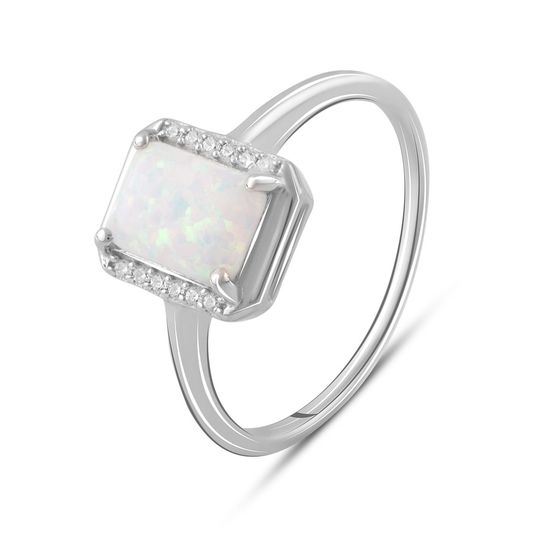 Silver ring with opal 0.617ct