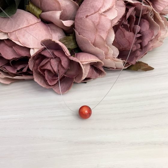 Silver pendant with coral