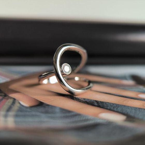Silver Ring with Fianites