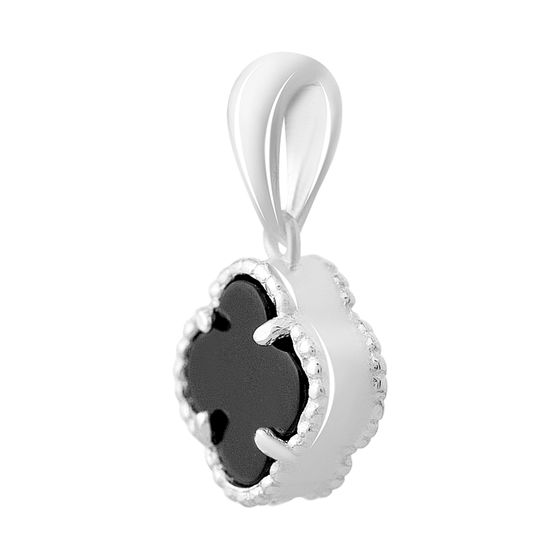 Silver pendant with onyx
