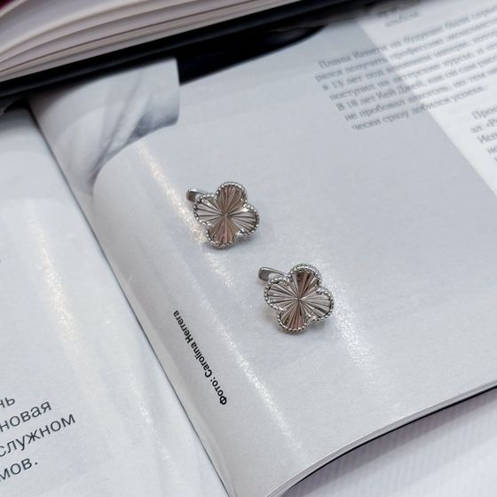 Silver earrings without stones