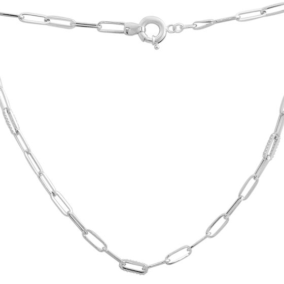 Срібне кольє з фіанітами 0.48ct
