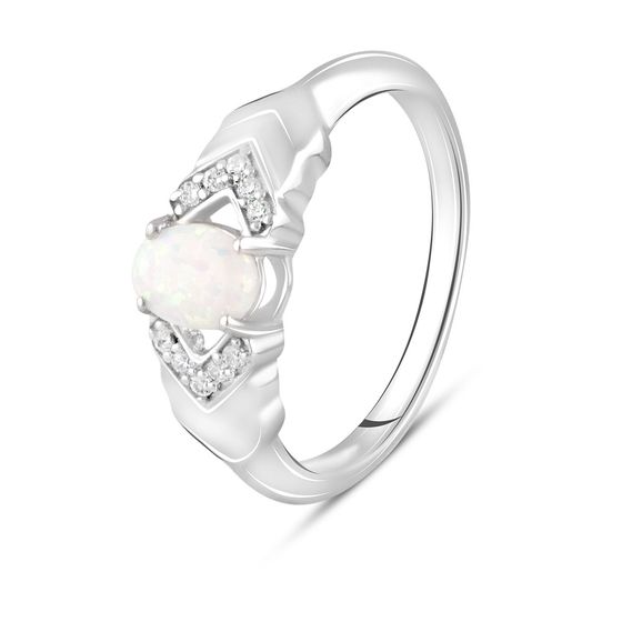 Silver ring with opal 0.313ct