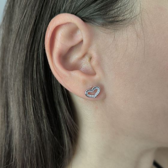 Silver Earrings with Fianites