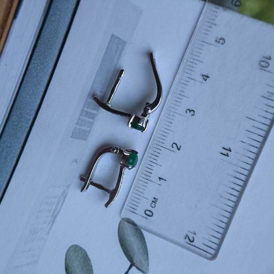 Silver earrings with agate 1.069ct