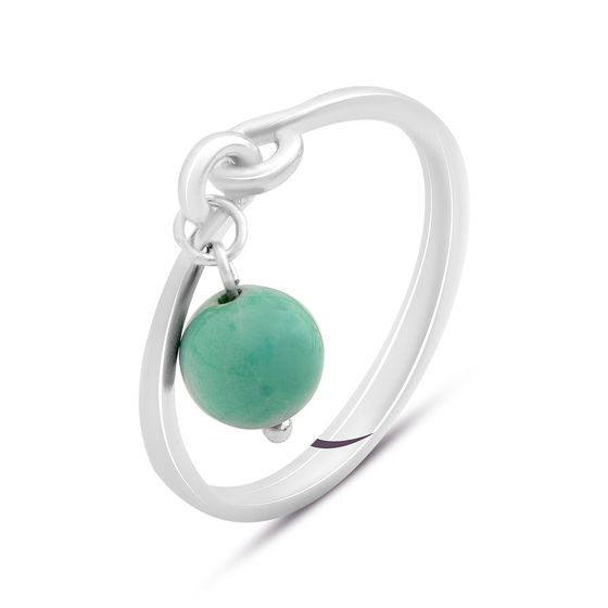 Silver ring with turquoise