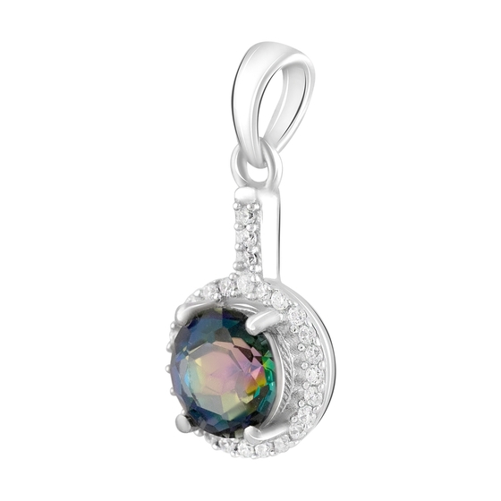 Silver pendant with mystic topaz 2.18ct