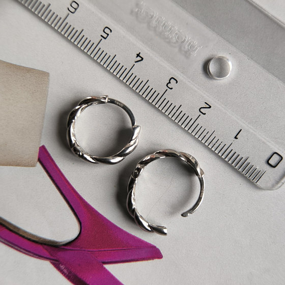 Silver earrings without stones