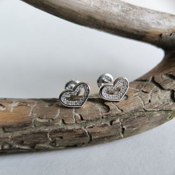 Silver Earrings with Fianites