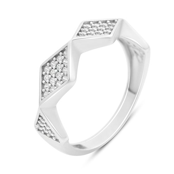 Серебряное кольцо с фианитами