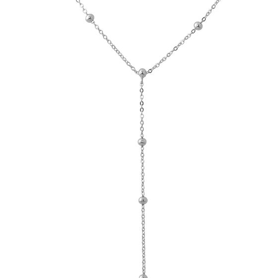 Silver necklace without stones