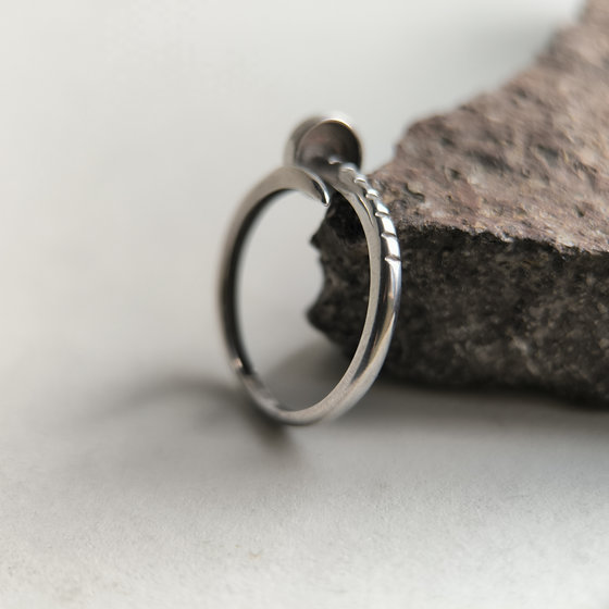 Silver ring without stones