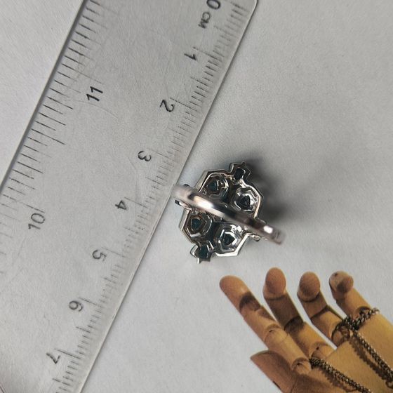 Срібна каблучка з топазом Лондон Блю 1.728ct, топазом