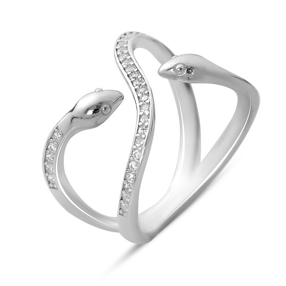 Silver Ring with Fianites