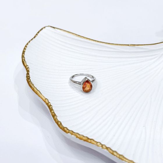Silver ring with gold quartz 1.787ct